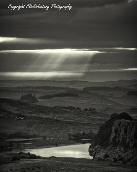 Golden light in the clouds