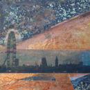 London Skyline 35 x 35 cm mixed media on copper and board