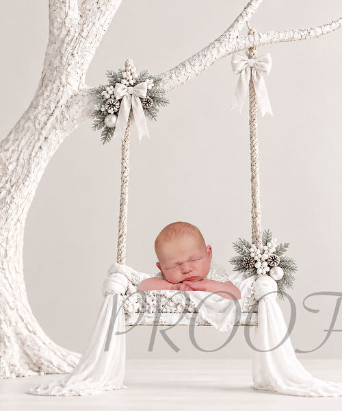 CHRISTMAS Frosted White Swing COMP
