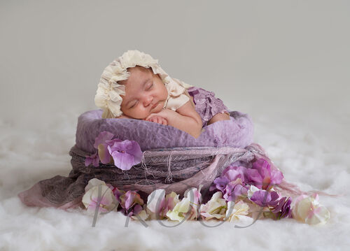 LILAC AND CREAM BASKET COMP