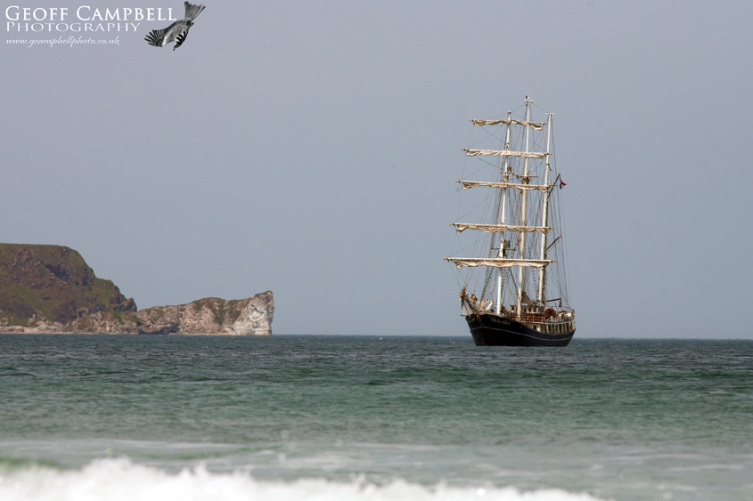 Tall Ship in Ballycastle Bay
