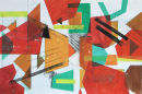 Title:- "Arbitrary Compositional Arrangement with Black" - 2012 - Medium:- watercolour with graphite on paper - Size:- H42 x W63 cm - Price:- SOLD