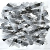 BLACK & WHITE - ink/gouache/wax resist on paper - H79 x W85 CM - Price:- £990 mounted/unframed / incl. P & P