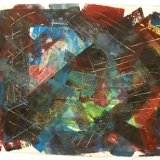 BLUE BLACK - watercolour/gouache/ink/acrylic on w/c paper - H57 x W77 cm - Price:- £550 mounted/unframed ? incl. P & P