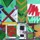 THE SALTIRE ABSTRACT - acrylic on canvas / board mounted - H70 x W 80 cm - 2016 - £1,400