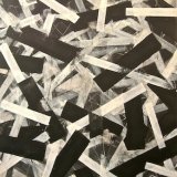 GREY BLACK WHITE - acrylic paint on canvas - H91.5 x W81 cm - Price:- £1,750 unframed / incl. P & P