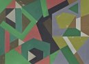 Title:- "TRIPLE GREEN" - Medium:- Acrylic on paper - Image Size:- W x H cm - Price:- £250 framed/unframed £225