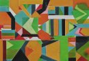 Title:- "GREEN SPLIT ORANGE" - Medium:- watercolour - Image Size:- W64 x H44 - Price:- £1200 framed/unframed £995