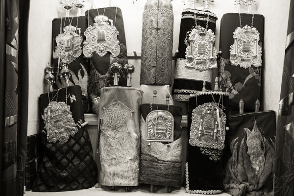 Torah scrolls in the Ark