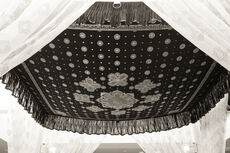 Decorative canopy above the Guru Granth Sahib