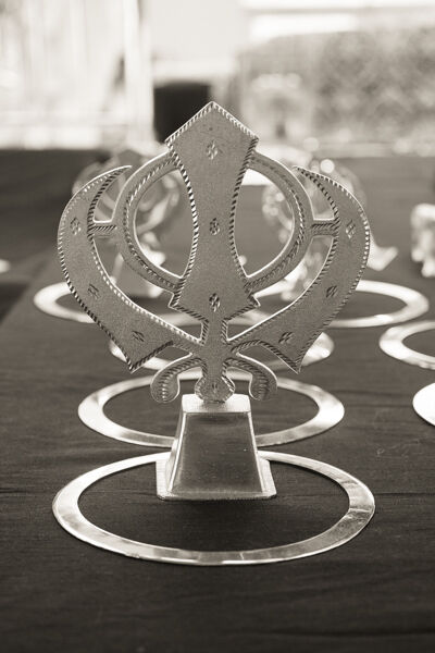 Khanda symbol representing the Sikh faith