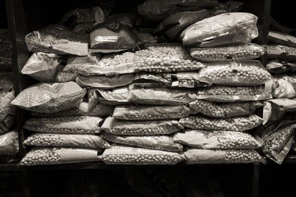 Food supplies prepared for the community langar kitchen