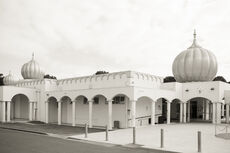 Front view of Gurdwara Sri Guru Granth Sahib