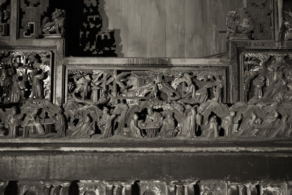 Fire-damaged Kwan Tai altar
