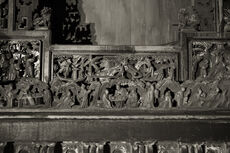 Fire-damaged Kwan Tai altar