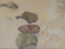 Epitaph for a Dead Blue Tit, 2021, oil on linen, 30 x 40 cm