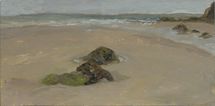 Druidston Haven 5, Pembrokeshire, 2014, oil on board, 20.5 x 41 cm