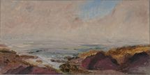 Freshwater West 1, Pembrokeshire, 2019, 20.5 x 41 cm, oil on wood