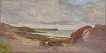 Freshwater West 5, 2019, 20.5 x 41 cm, oil on board