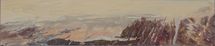 Freshwater West 6, Pembrokeshire, 2018, oil on wood, 10 x 48 cm