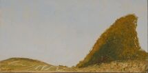 Middle Wallop 1, Hampshire, 2020, oil on wood, 20.5 x 41 cm