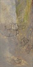 Untitled 3, 2021, oil and charcoal on wood, 41 x 20.5 cm