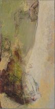 Untitled 9, 2021, oil and charcoal on wood, 41 x 20.5 cm