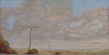 Napp's Moor 1, Cornwall, 2020, oil on wood, 20.5 x 41 cm