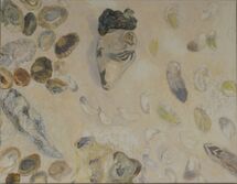 Still Life with Limpets, 2020, oil on linen, 35 x 45 cm