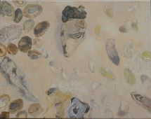 Still Life with Limpets, 2020, oil on linen, 35 x 45 cm