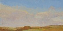 The Cotswolds, Looking South 1, 2018, 20.5 x 41 cm, oil on wood