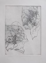 Untitled, 2019, etching and monoprint, 20 x 15 cm