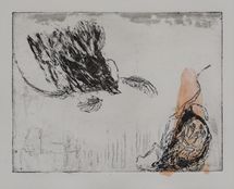 Untitled, 2019, etching, aquatint, watercolour and pencil, 20 x 15 cm
