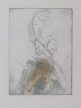 Untitled, 2020, etching and watercolour, 20 x 15 cm