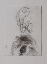 Untitled, 2020, etching and watercolour, 20 x 15 cm