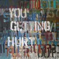 why dont you, 2013, 100x100x3.6cm, mixed media on canvas, £1100