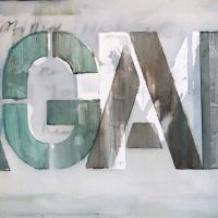 again, 2013, 50x100x3cm, mixed media on canvas, SOLD