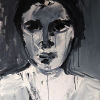 portrait, 2013, 40x50x1.6cm, mixed media on canvas