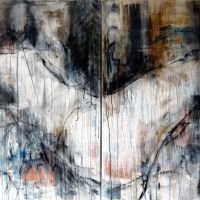 figure study 163, dyptich, 101x153x1.6cm, mixed media on canvas, 2013