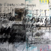the way I see it, diptych, 101x152x1.6cm, mixed media on canvas, 2014