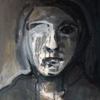 portrait 694, 50x40x1.6cm, mixed media on canvas, 2013