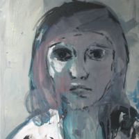 portrait 96, 50x40x1.6cm, mixed media on canvas, 2013