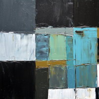 slow blue structure, 42x56cm, oil on paper, 2014