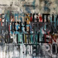 so much (spoken), 91x152x3.6cm, mixed media on canvas, 2013