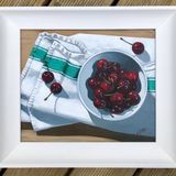 Cherries on Tea Cloth SOLD