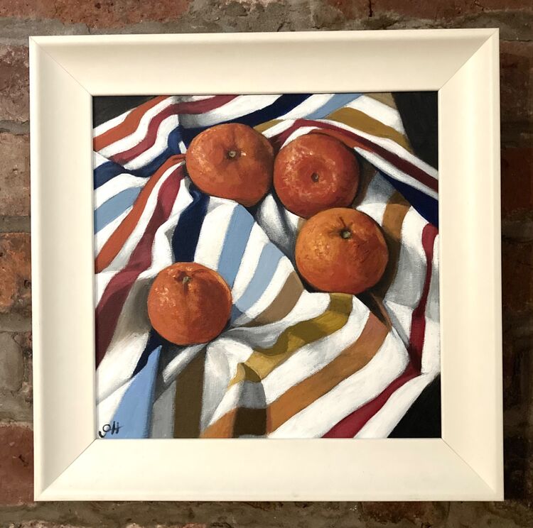 Tangerines on Stripes