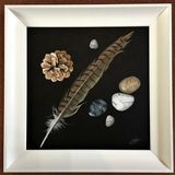 Feather, Cone and Pebbles