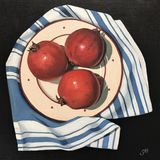 Pomegranates on Teacloth (SOLD)