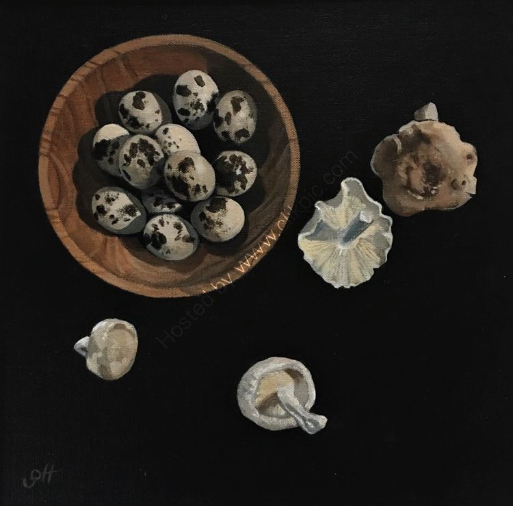 Quail's Eggs with Shitake Mushrooms