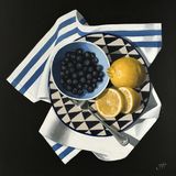 Blueberries and Lemons with Fork